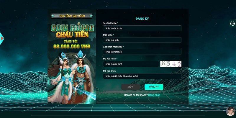Các bước đăng ký vào cược tại casino 8Day